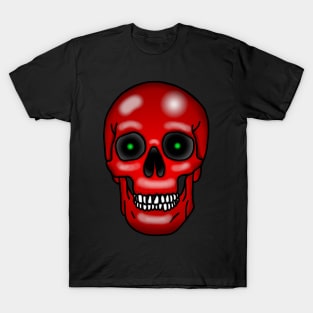 Skull, painful itchy rash red, no background T-Shirt